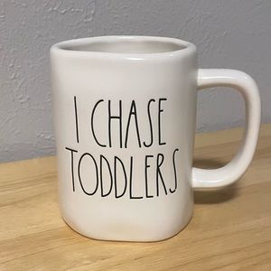 NWT Rae Dunn white I CHASE TODDLERS mug